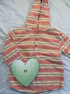 Pantaloons - Cozy Striped lightweight T-shirt Hoodie for Kids